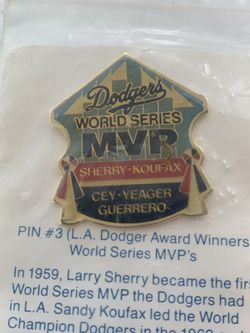 LA Dodgers World Series MVP Pin