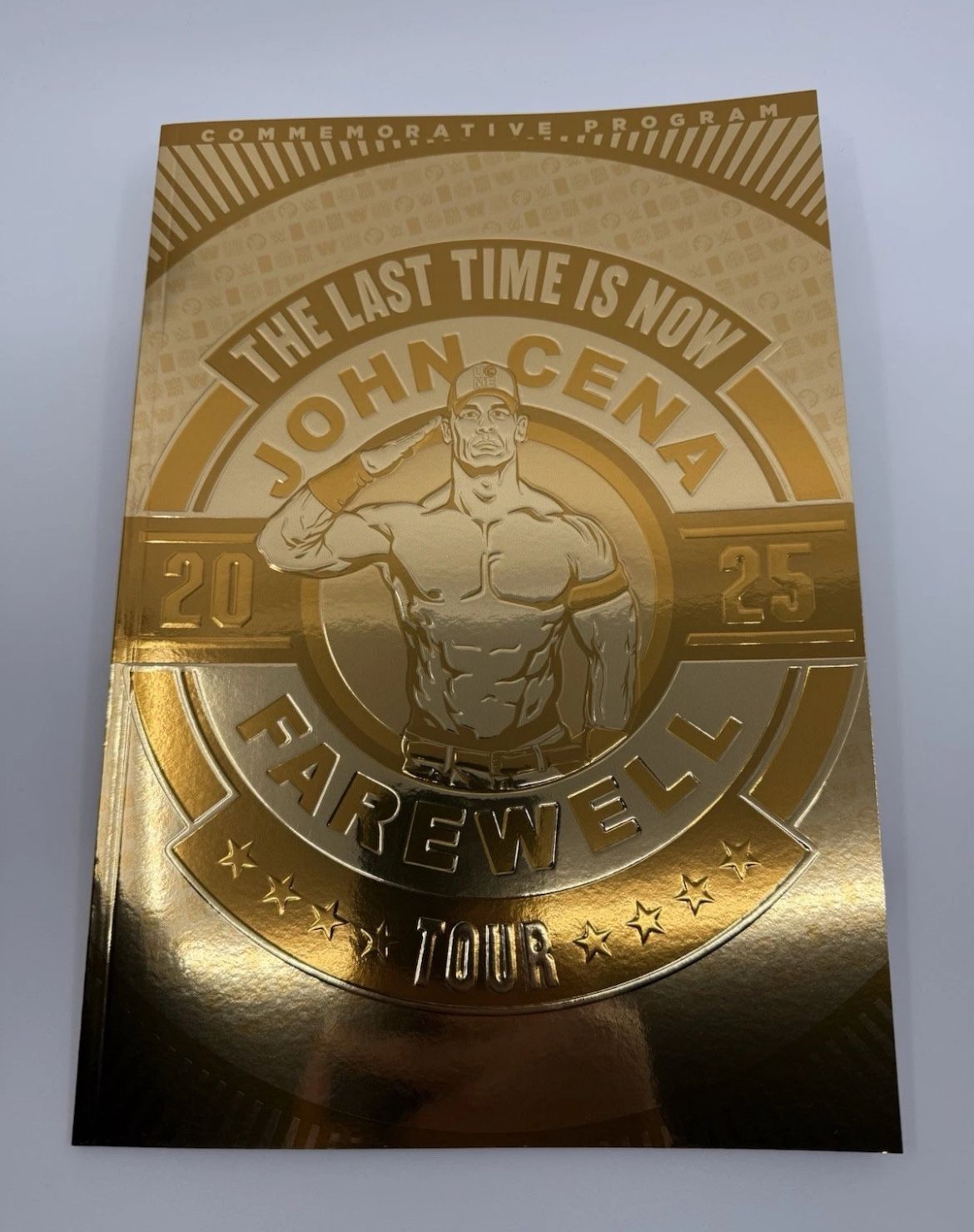 WWE John Cena Last Time Is Now Farewell Tour Commemorative Program Gold 2025