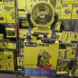 RYOBI
ONE+ 18V Cordless 7-1/2 in. Bucket Top Misting Fan with 2.0 Ah Compact Battery and Charger Starter Kit