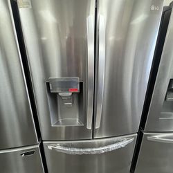 NOW  $1149 (WAS $2499) LG 3 Door French Door Refrigerator w/ Ice & Water