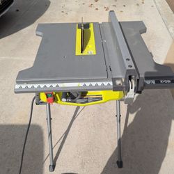 RYOBI Table Saw RTS12 15 Amp 10-in with Folding Table