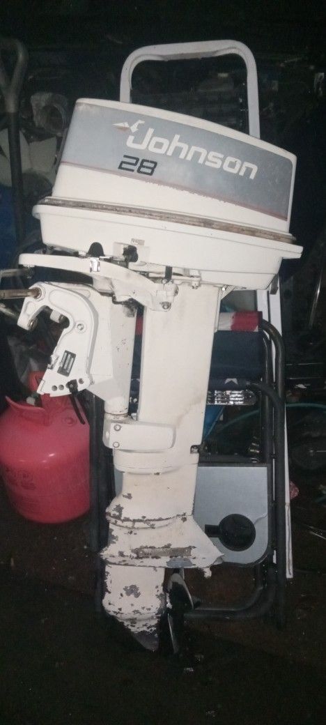 28 Hp Johnson Outboard Boat Motor