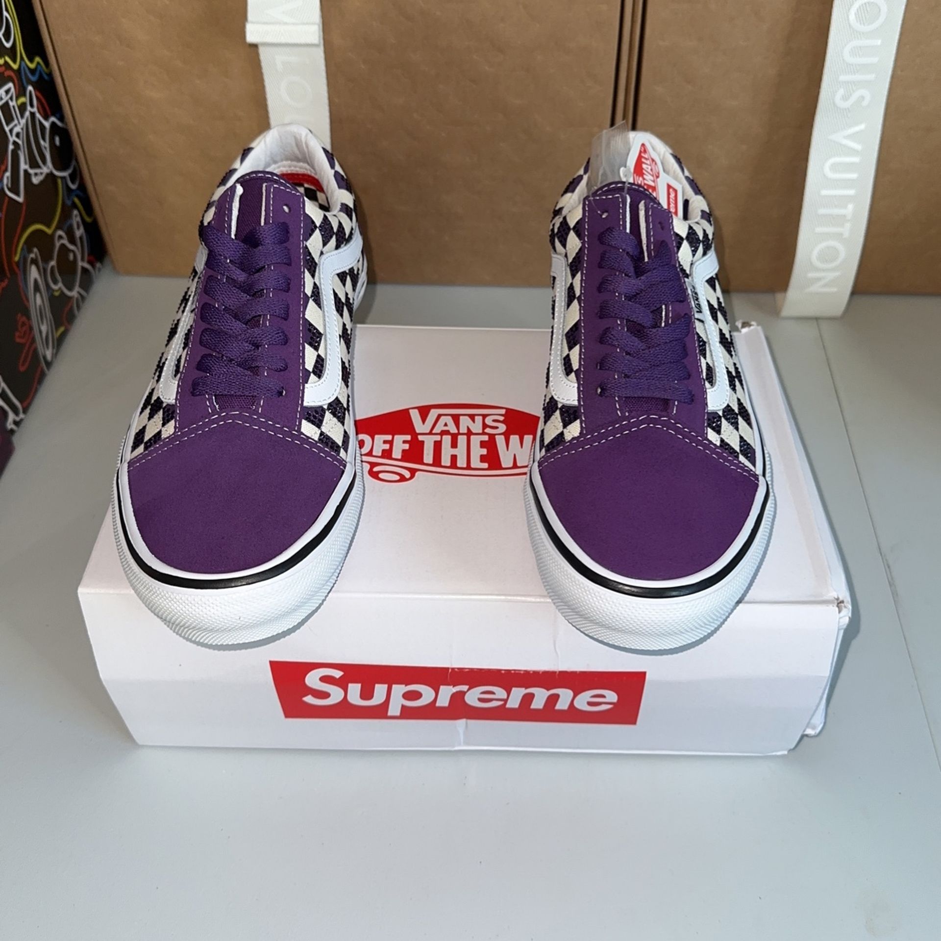 Vans X Supreme Swarovski Purple