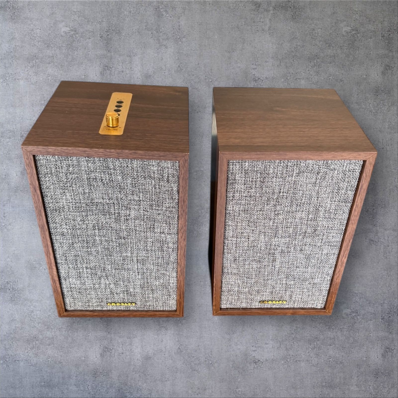  Crosley S200A-WA 4" Active Powered Bluetooth Stereo Speakers in Walnut finish