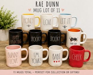 Rae & Dunn set of 11 Cups