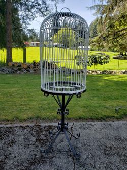 Metal rod iron bird cage "LOCATION GRAHAM WA"