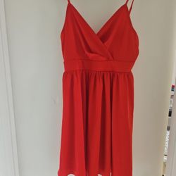Red Silk Dress 