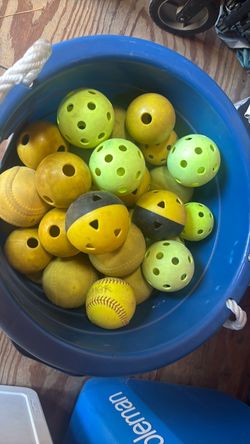 Softball foam and wiffle balls