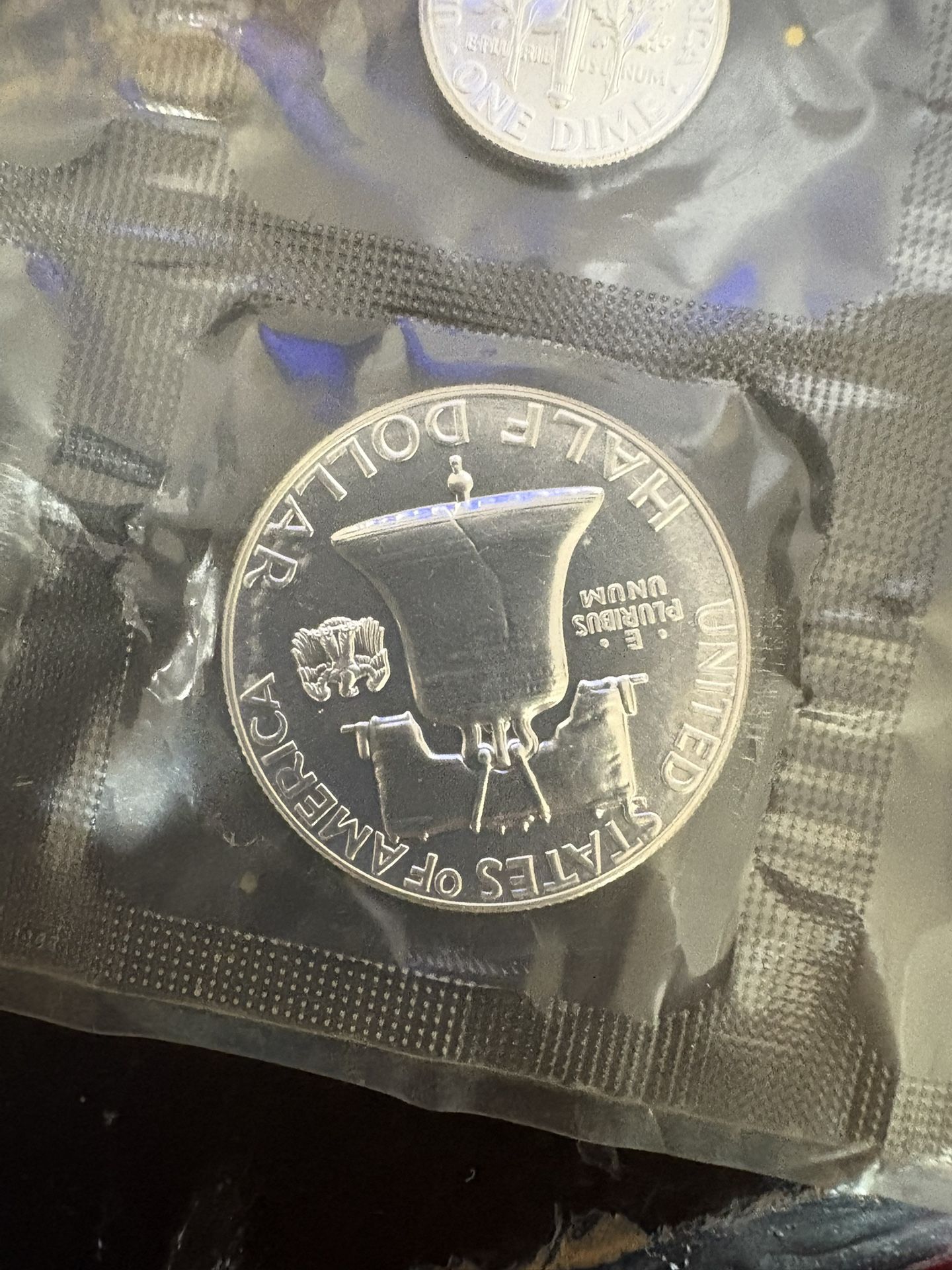 1961 Franklin Silver Half Dollar Gem BU Cellophane Mint Wrapped 