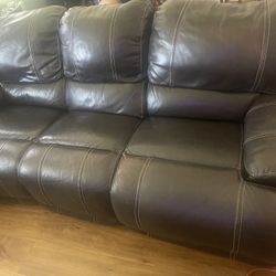 Brown Leather Couch