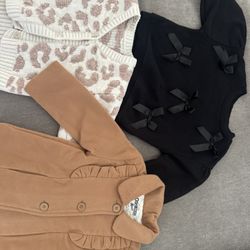 Toddler Girls Overcoat Sweater Cardigan 
