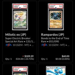 Pokemon Slabs and Singles