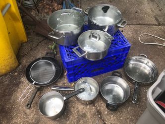 Stainless Steel Pots and Pans Set Everything goes for only $45