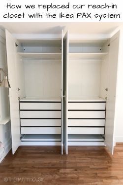 Two ikea Pax closets 39 3/8x22 7/8x92 7/8 white