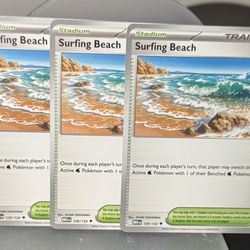 Pokémon Cards Surfing Beach $6