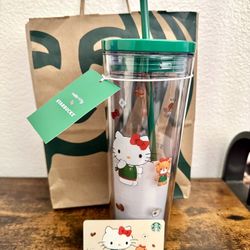 NEW HELLO KITTY STARBUCKS COLD CUP