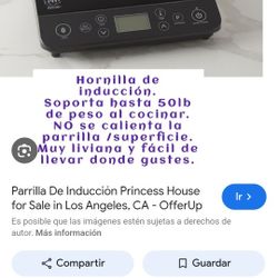 Hornilla De Inducción De Princess House Nueva 