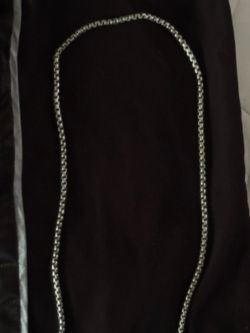 David Yurman  4.8mm boxchain mens necklace stering silver