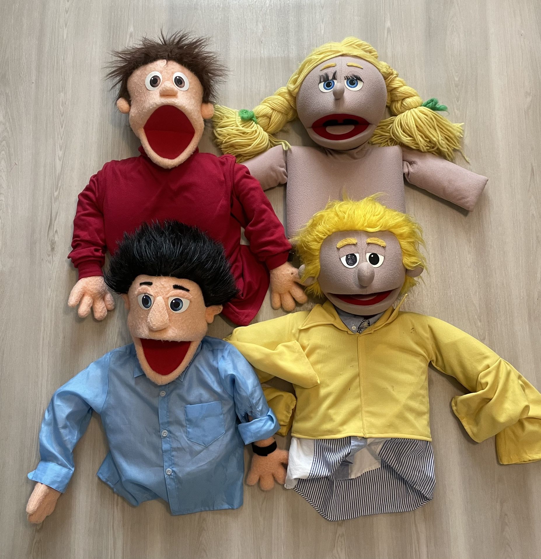 Lot Of 4 Vintage Puppet Productions Half Body Puppets