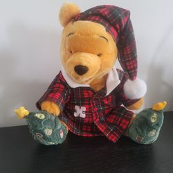 Disney Store Holiday Morning Christmas Winnie The Pooh Plush 12” *Original Tags*