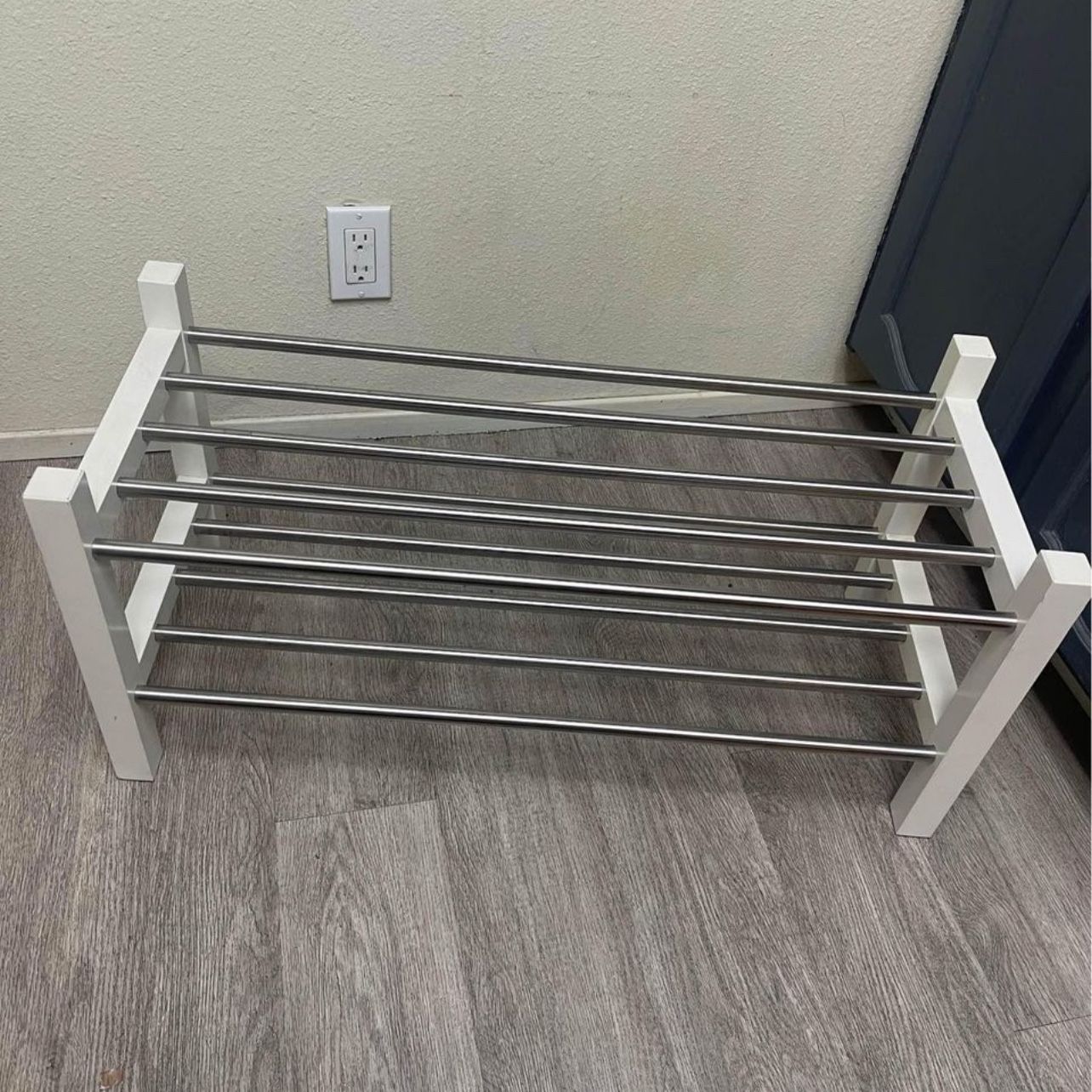 IKEA TJUSIG Shoe rack, white, 31⅛