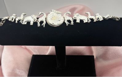 Sterling Silver Noah’s Ark Bracelet & Necklace