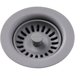 Elkay LKQS35GS Polymer Drain Fitting with Removable Basket Strainer - Greystone