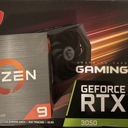 Graphics Card 3050 & Ryzen 9 5900x Processor  (TOGETHER)