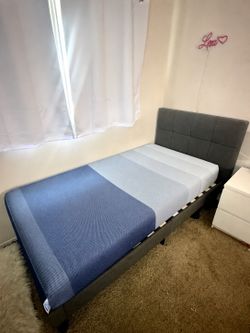 2 Twin Mattress & Bed Frame Sets – $150 Each or Both for $250