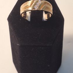 GTS Dimond Band Ring 14k 5.6g /.15 CTW
