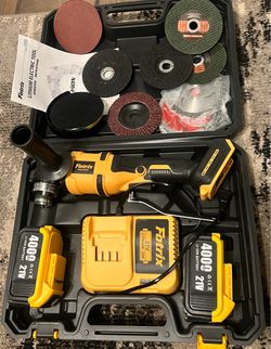 21V Brushless Cordless Angle Grinder with 4000mAh Battery & Charger, Portable Power Grinder for Metal Cutting, Grinding and Polishing