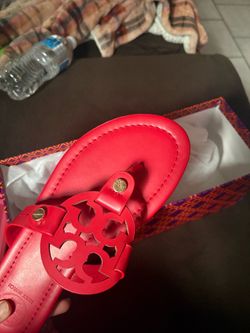Tory Burch Red Leather Sandals, Size 8