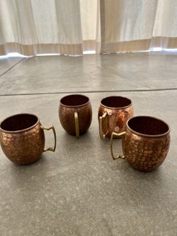 4 Copper Moscow Mule Mugs