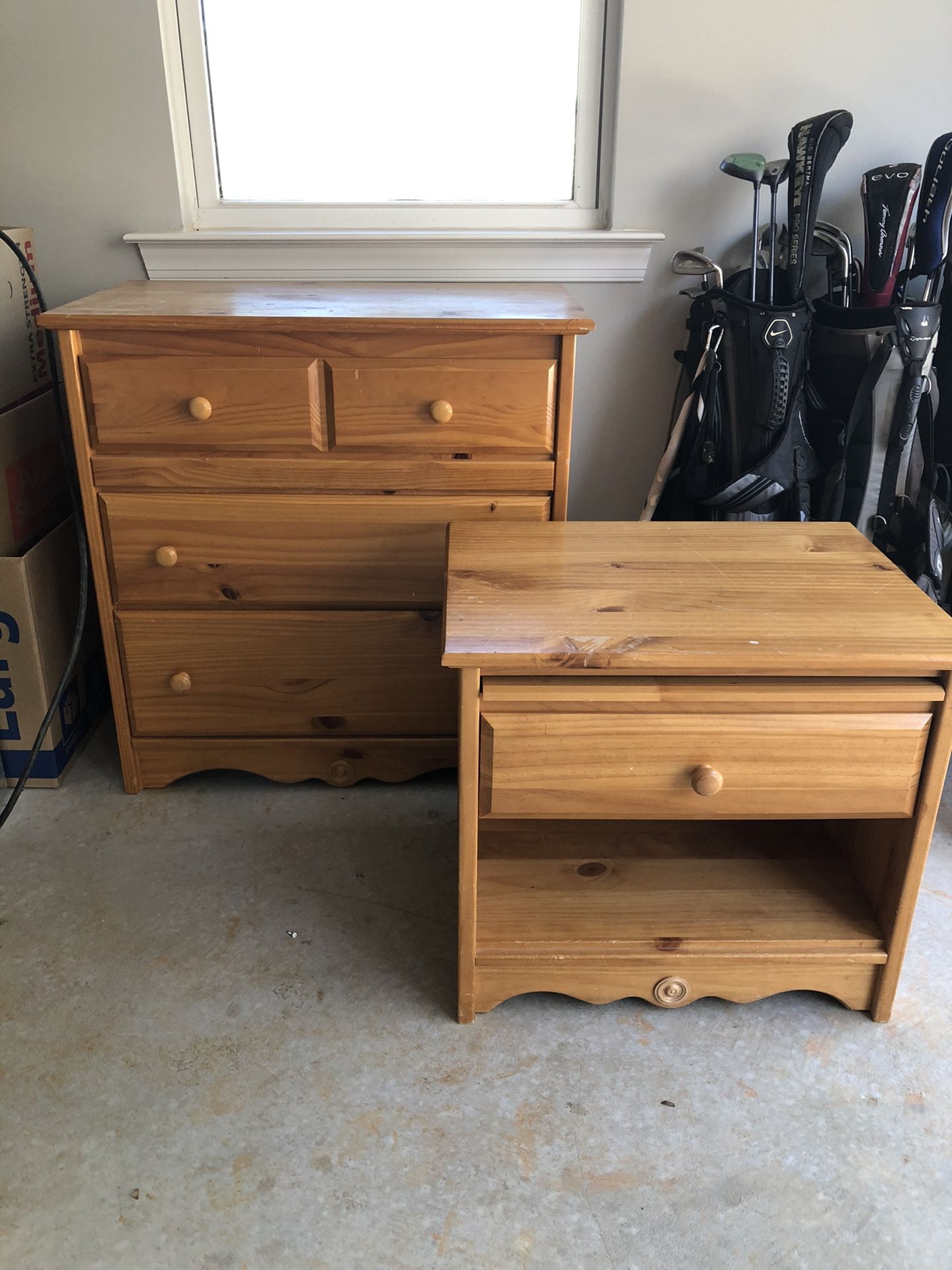 Dresser/Changing Table and Night Stand