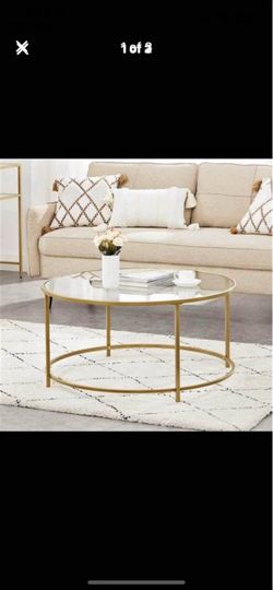 Gold and Glass Round Table