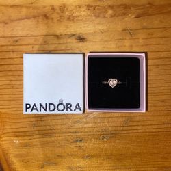 14k Rose Gold Pandora Heart Ring