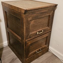Vintage Wood Filing Cabinet
