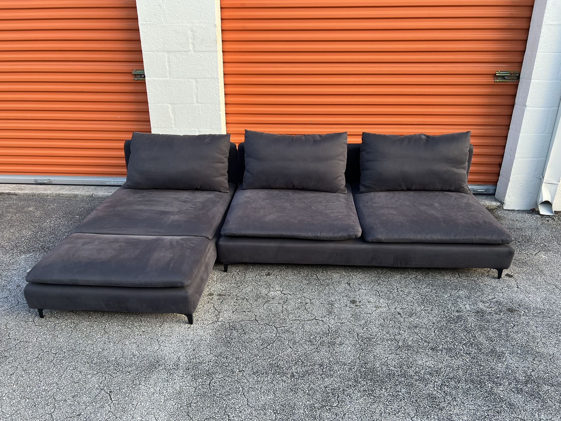 Modern Grey Cloud Sectional Couch