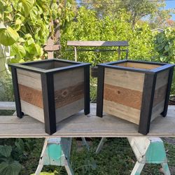 Reclaimed Wood Planter Boxes
