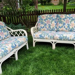 Rattan Sofa and Loveseat- Reduced Price