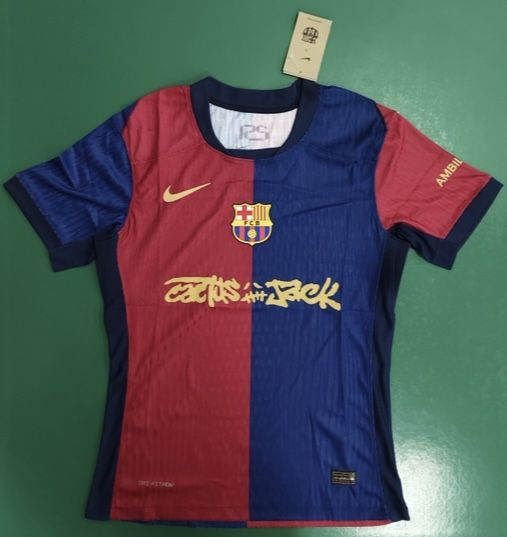 Mens Barcelona x Travis Scott Nike Soccer Jersey