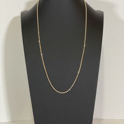 10k 24” 2.5mm White Gold Ice Chain