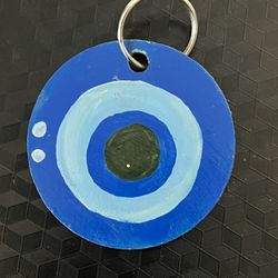 Eye Wood Keychain 
