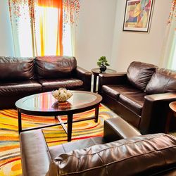 Sofa set. Will add for free 8x10 carpet and coffee table set