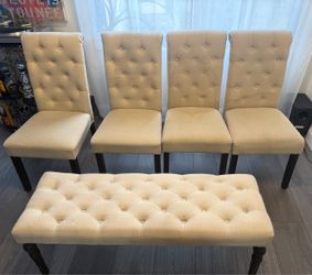 Dining Chairs + Bench – $100 for Everything