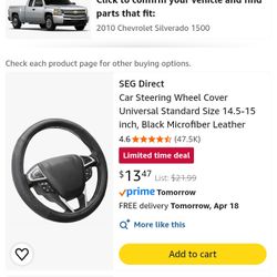 Steering Wheel Cover Black