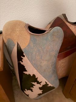 Hand-Painted Ceramic Art Vase