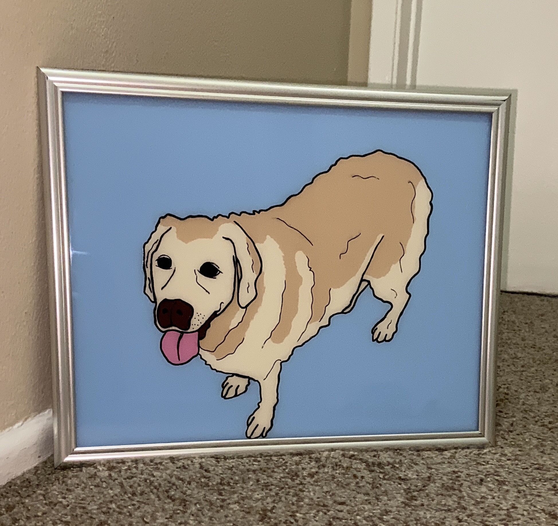Glass Paintings Family, Friends, Pets, Anime & Cartoon Portraits Available LOCATED IN COVINA