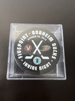 Mighty Ducks Five Point Irvine Night Hockey Puck 10/29/2019