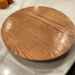 Solid oak handmade Lazy Susan 16” x 2”T (see all photos)